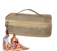 Sucritude Organisateur D'ustensiles De Camping, Pochette Portable pour Matériel De Cuisine Extérieure, Sac Multifonctionnel en Filet pour Toiletterie Camping Randonnée Barbecue Plage Voyage Escalade