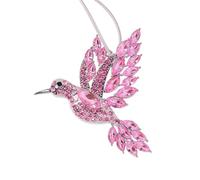 Sucritude Ornement De Noël Représentant Un Colibri, Décorations De Pendentif Oiseau Strass, Charme De Fenêtre pour Fêtes, pour Maman Femme Grand-Mère Anniversaire Jardin Extérieur Maison Cour