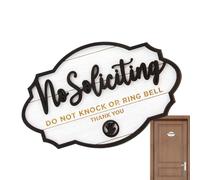 Sucritude Panneau Interdit De Démarchage | Panneau Ne Pas Frapper À La Porte - Plaques Bois Suspendues Décoratives Pour Bureau Appartement Fenêtre Extérieur Portail Entrée