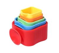 Suction Bath Toys, 5 Piece Waterfall Stacking Cups with Tub Play Set Home
