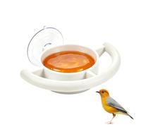 Suction Bird Feeder - Window Mount Dispenser, Feeding Station with Heavy-Duty Cups, Weather-Resistant Acrylic, Removable Easy-Clean Tray, for Outdoor Patios and Living Room
