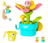 Suction Cup Bath Toys - Watering Flower Game with Irrigation Cup,Play for Boys Girls Ages 1-3, Indoor Shower Outdoor Pool Beach Travel Party Baths Time Toy(A)