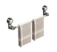 Suction Cup Bathroom Rack - Adjustable Wall Mounted Holder, Towel Robe Clothes Storage Organizer, Kitchen Shower Apartment Hotel Mount | Locker Room Gym Towel Hook, Cruise Ship Cabin Storage