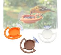 Suction Cup Bird Feeder Holder,Bird Feeder Window Suction Cup Holder for Seeds & Jelly,Windows Mount Outdoor Birds Feedesr,Weather Proof & Easy to Clean Window Bird Feeders (3Mix)