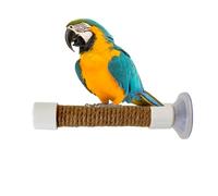 Suction Cup Bird Perch, Parakeet Wall Rack, 4.92in Training Toy Cage, Strong Grip Suction, Easy Clean Acrylic for Large Size, Window, Car, Mirror, Bath Use