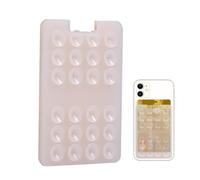 Suction Cup Card Holder for Phone - Adhesive Cellphone Card Mount | Powerful Adsorption Phone Holding Supplies for Wall, Shower, Mirror, and Window, Suction Cup Silicone Cards Sleeve