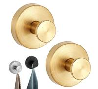 Suction Cup Hooks for Door Wreaths, Suction Cup Wreath Hanger - Waterproof Hooks for Hanging Door Wreaths, Removable, Holds up to 15 Lbs (Gold)