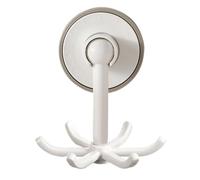 Suction Cup Hooks, Heavy Duty Hangers, 5.51x3.35in Rotating Shower Organizer, Tool Free Installation, Waterproof Design for Bathroom Wall, Kitchen Sink, Hotel, Apartment, Door