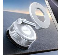 Suction Cup Magnetic Car Phone Holder With 360° Metal Arm, Vacuum Car Phone Magnet For Iphone 16 15 14 13 12 And Magsafe Case