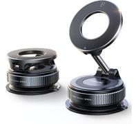 Suction Cup Magnetic Car Phone Holder With 360° Metal Arm, Vacuum Car Phone Magnet For Iphone 16 15 14 13 12 And Magsafe Case