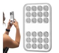 Suction Cup Mirror Phone Holder - Double Sided Suction Phone Holder | Silicone SuctionPhone Grip with Mirror Attachment for Desk Car Wall Shower Men Women Driving | Phones SuctionCup Holders