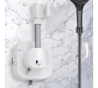 Suction Cup Shower Head Holder, Shower Head Holder Suction Design, No Drilling Required 360° Rotatable Adjustable Holds up to 10kg, Easy Installation Rust Resistant & Non-Slip Support (blanc)
