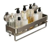 Suction Cup Shower Shelf - Bathroom Wall Storage Rack | No-Drilling Sink Shelf for Toiletries, Home, Apartment, Kitchen, Bedroom, Dormitory, Dressing Room, Bathroom Organization, Wall Mounted