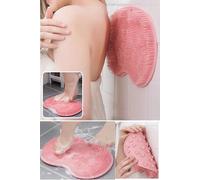 Suction Cup Silicone Bath Brush Foot Massage Pad, Back Scrubber Body Washing Loofah