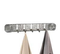 Suction Hooks, Shower Cup Holder, Rotating Towel Hanger, No Drill Removable Design, 15.75x2.17x2.36 Inches, Strong Grip Utility Hook, Ideal for Bathroom Kitchen Bedroom Glass Door Tile Window Use