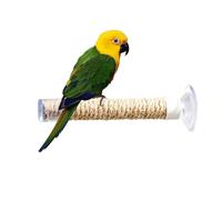 Suction Parrot Stand, Window Mounted Perch, 6.3 inches Safety with Sturdy Support, Authentic Mobile Bird Seat, Outdoor Garnish with Textured Style, Training Tool for Cage and Travel