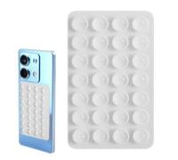 Suction Phone Grip - Silicone Case Mount, Multi-Angle Adjustable Holder | Solid Color Square Build | Refrigerator Glass Tiles Driving Bathing, Compact Social Media Content Creator Accessory Tool
