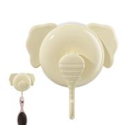 Suction Shower Hooks, Elephant Design Animal Wall Hangers, Versatile, All-Purpose Vacuum Suction Towel Hook for Kitchen, Bathroom, Shower, Window, Glass and Door, 3.78x3.82 inches