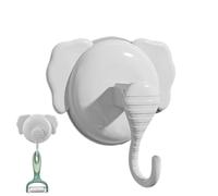 Suction Shower Hooks, Elephant Design Animal Wall Hangers, Versatile, All-Purpose Vacuum Suction Towel Hook for Kitchen, Bathroom, Shower, Window, Glass and Door, 3.78x3.82 inches