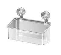Suction Shower Organizer, Wall Mount Storage Basket, Bathroom Shelf Holder, Heavy Duty Bathroom Rack, for Shower Kitchen Apartment Laundry Dorm Shampoo Conditioner Body Wash Use 30.6x22x13.9cm
