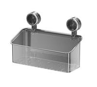 Suction Shower Organizer, Wall Mount Storage Basket, Bathroom Shelf Holder, Heavy Duty Bathroom Rack, for Shower Kitchen Apartment Laundry Dorm Shampoo Conditioner Body Wash Use 30.6x22x13.9cm