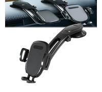 Suction Type Downward Bending Phone Mount, Universal Car Windshield Silicone Dashboard Suction Cup, 360 Degree Mount Holder Stand with One Button Release Clamp, for Most Smartphones (Black)