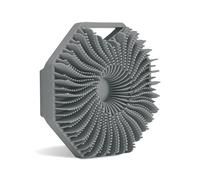 Sud Scrub Brosse exfoliante en silicone antimicrobienne pour le corps, pour peaux sensibles, brosse de douche écologique pour le corps, brosse en silicone pour la douche, charbon de bois