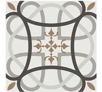 SUD TRADING 6 stickers à carreaux de ciment 15 x 15 cm - Beige et Gris BEIGE ET GRIS G