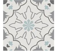 SUD TRADING 6 stickers à carreaux de ciment 15 x 15 cm - Couleur Gris GRIS G