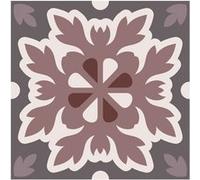 SUD TRADING 6 stickers carreaux de ciment Marron 15 x 15 cm - Coloris Mauve MAUVE G