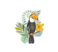 SUD TRADING Adhésif décoratif Mural Toucan aquarelle
