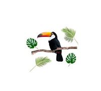 SUD TRADING Adhésif décoratif Mural Toucan - Hauteur 65.6 cm - Largeur 77.3 cm