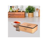 Conservation des aliments GENERIQUE Cadoons Boite beige en métal pour ranger le thé Epicerie Traditionnelle - Longueur 22 cm x profondeur 16 cm x hauteur 8 cm
