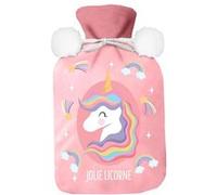 SUD TRADING Bouillotte Jolie Licorne en caoutchouc - Enveloppe en polyester - Contenance : 1 litre ROSE G