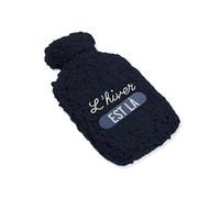 SUD TRADING Bouillotte moutonneuse pour adulte bleu marine