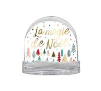 SUD TRADING Boule à paillettes - la magie de Noël - 8.5 x 9 cm