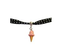 Bracelet liberty noir et glace fraise