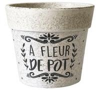 SUD TRADING Cache Pot A Fleur de Pot en Fibre Bambou - Hauteur 8.5 cm - Diamètre 9.5 cm G