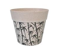 SUD TRADING Cache Pot Bambouseraie en Bambou - Hauteur 15.5 cm - Diamètre 17 cm