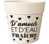 SUD TRADING Cache Pot de Fleurs en Bambou d'amour et d'eau fraiche - Hauteur 6.1 cm - Diamètre 7.2 cm G