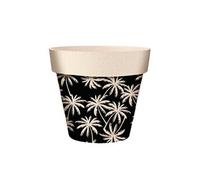 Cadoons Cache Pot en Bambou Palmiers - Hauteur 15.5 cm - Diamètre 17 cm