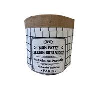 SUD TRADING Cache-pot en jute modèle Mon Petit Jardin Botanique 18 cm
