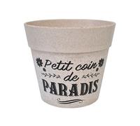 SUD TRADING Cache Pot Petit Coin de Paradis en Bambou - 13.5 x 12 cm