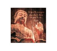 Sud Trading - Cadre Bouddha - 40 x 40 cm - Ce qui te manque cherche