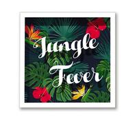 Sud Trading - Cadre imprimé fleurs Double - 30 x 30 cm - Jungle fever