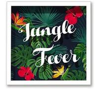 Sud Trading - Cadre imprimé fleurs Double - 30 x 30 cm - Jungle fever Vert G