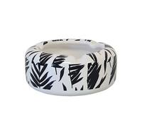 SUD TRADING Cendrier en céramique blanche - Hauteur 4 cm - Diamètre 10 cm