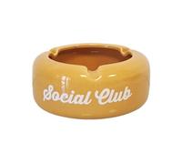 SUD TRADING Cendrier en céramique jaune - Hauteur 4 cm - Diamètre 10 cm