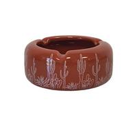 SUD TRADING Cendrier en céramique orange - Hauteur 4 cm - Diamètre 10 cm