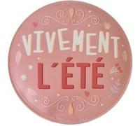 SUD TRADING Chaufferette de poche Vivement l'été en Pvc - Diamètre 9 cm ROSE G
